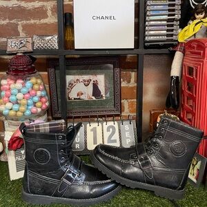 Cadillac Men's Army Black Carpenter Boots Size